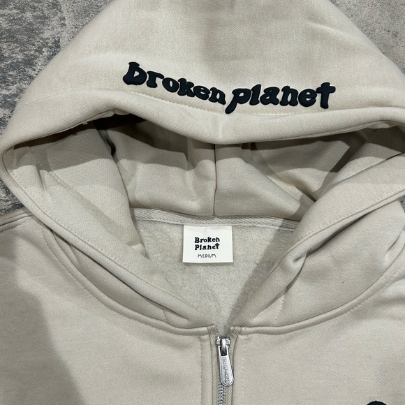 Broken Planet Bone White Hoodie - Picture 2 of 7